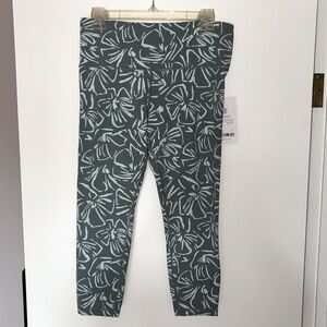 Athleta Green Floral Elation Textured 7/8 Tight Legging L